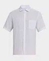 Peter Millar Soiree Linen Short Sleeve Button Front Shirt