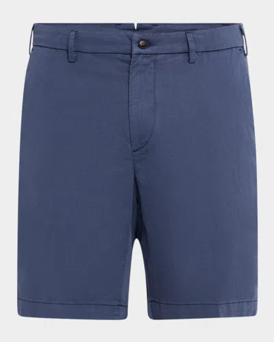 Peter Millar Men's Somerset Flat-front Shorts In Blue
