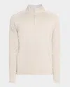 Peter Millar Men's Stealth Performance Quarter-zip Pullover In White