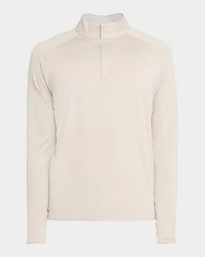 Peter Millar Men's Stealth Performance Quarter-zip Pullover In Brown