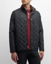 Peter Millar Crown Suffolk Quilted Jacket In Black