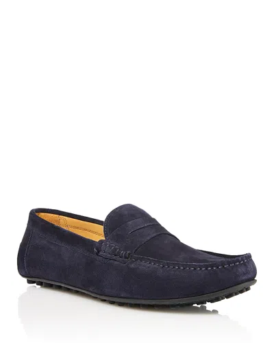 Peter Millar Men's Suffolk Suede Driver In Blue