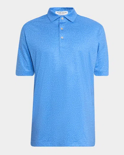 Peter Millar Men's Toga Party Performance Jersey Polo Shirt In Blue
