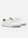 Peter Millar Men's Vantage Pebble Grain Leather Low-top Sneakers In White