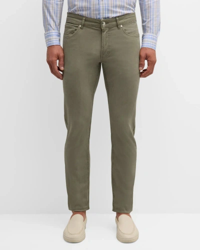 Peter Millar Men's Wayfare 5-pocket Trousers In Green