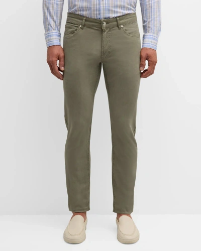 Peter Millar Men's Wayfare 5-pocket Trousers In Sage Fog