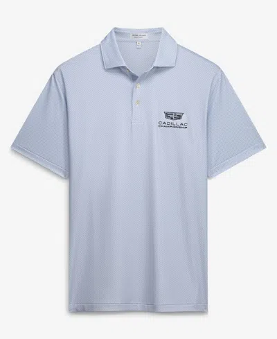 Peter Millar Men's White Cadillac Championship Phoenix Performance Jersey Polo Shirt In Multi