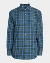 Peter Millar Men's Whitecap Flannel Performance Sport Shirt In Multi
