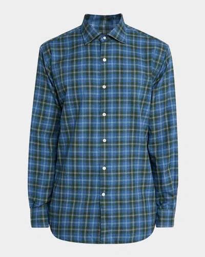Peter Millar Men's Whitecap Flannel Performance Sport Shirt In Multi