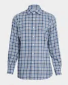 Peter Millar Men's Whitecap Flannel Performance Sport Shirt In Multi