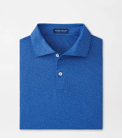Peter Millar Musical Notes Performance Jersey Polo In Blue