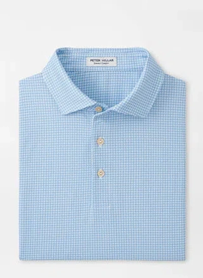 Peter Millar Orbit Performance Jersey Polo In White/sailor Blue