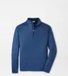 Peter Millar Perth Birdseye Performance Quarter-zip In Blue