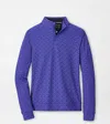 Peter Millar Perth Circle Back Performance Quarter-zip In Blue
