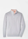 Peter Millar Perth Mãlange Performance Quarter-zip In Gale Grey