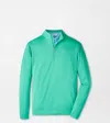 Peter Millar Perth Mãlange Performance Quarter-zip In Green