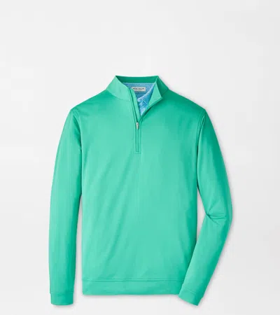 Peter Millar Perth Mãlange Performance Quarter-zip In Green