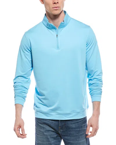 Peter Millar Perth Mãlange Performance Quarter-zip In Blue