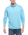 Peter Millar Perth Mãlange Performance Quarter-zip In Blue