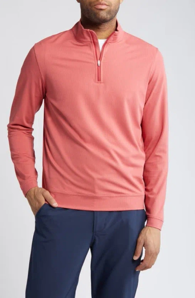 Peter Millar Perth Pineapple Stitch Performance Pullover In Cape Red