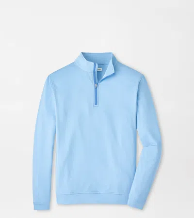 Peter Millar Perth Sugar Stripe Performance Quarter In Blue