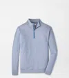 Peter Millar Perth Sugar Stripe Performance Quarter In Blue