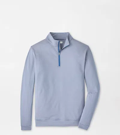 Peter Millar Perth Sugar Stripe Performance Quarter In Blue
