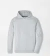 Peter Millar Pine Performance Hoodie Gale Grey In Gray