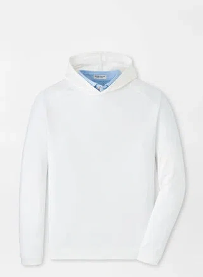 Peter Millar Pine Performance Hoodie In White