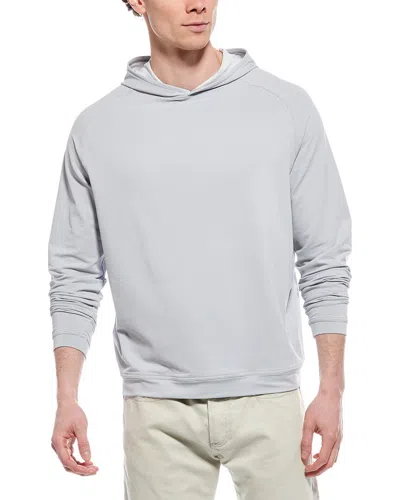 Peter Millar Pine Sugar Stripe Performance Hoodie In Grey