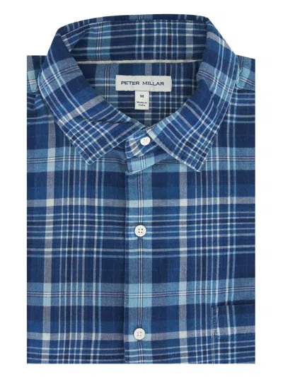 Peter Millar Plaid Button-up Shirt In Blue