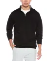 Peter Millar Crown Comfort Quarter Zip Pullover In Black