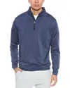 Peter Millar Perth Stretch Quarter Zip Pullover In Blue