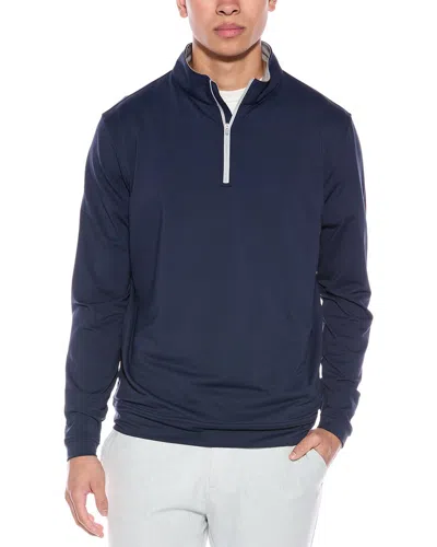 Peter Millar Perth Tech-jersey Half-zip Golf Top In Blue