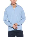 Peter Millar Comfort Interlock Quarter Zip Pullover In Blue