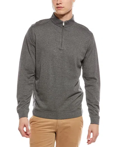Peter Millar Quarter-zip Pullover In Gray