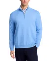 Peter Millar Quarter Zip Sweater In Blue