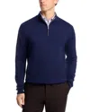Peter Millar Quarter Zip Sweater In Blue