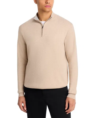Peter Millar Quarter Zip Sweater In Neutral