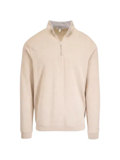 Peter Millar Quarter-zip Sweater In Neutral