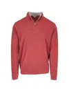 Peter Millar Quarter-zip Sweater In Red