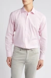 Peter Millar Men's Renato Cotton Micro-gingham Sport Shirt In Spring Bloom