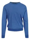Peter Millar Ribbed-knit Sweater In Blue