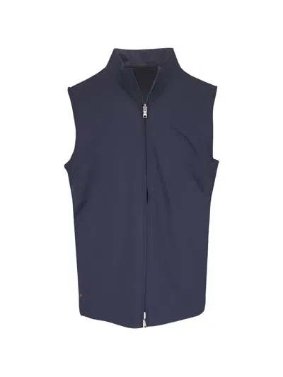 Peter Millar Ryder Reversible Zip-up Gilet In Blue