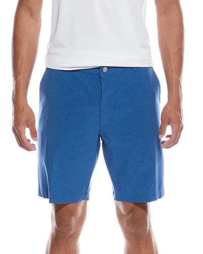Peter Millar Shackleford Gingham Performance Hybrid Short In Blue