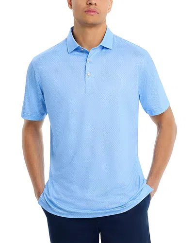 Peter Millar Shake It Up Textured Performance Polo Shirt In Blue