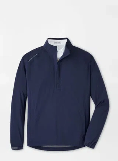 Peter Millar Shield Half-zip Rain Shell In Navy