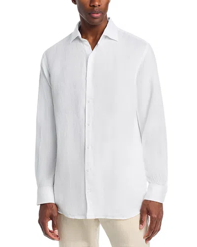 Peter Millar Shoreside Linen Sport Shirt In White