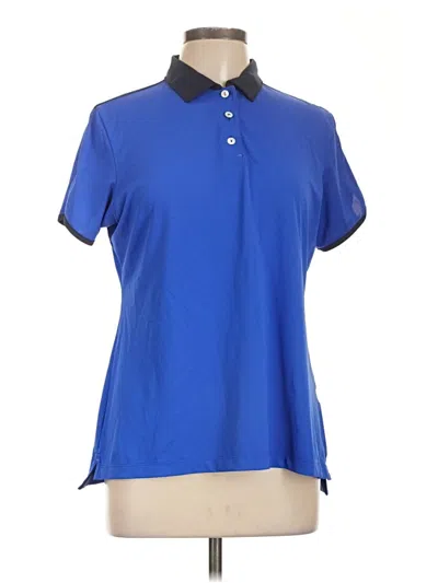 Pre-owned Peter Millar Short Sleeve Blouse In Blue