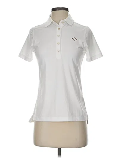 Pre-owned Peter Millar Short Sleeve Blouse In White